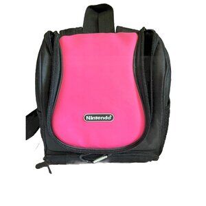 Nintendo Mini Backpack Gameboy Carrying Protective Travel Case Pink Black - NICE